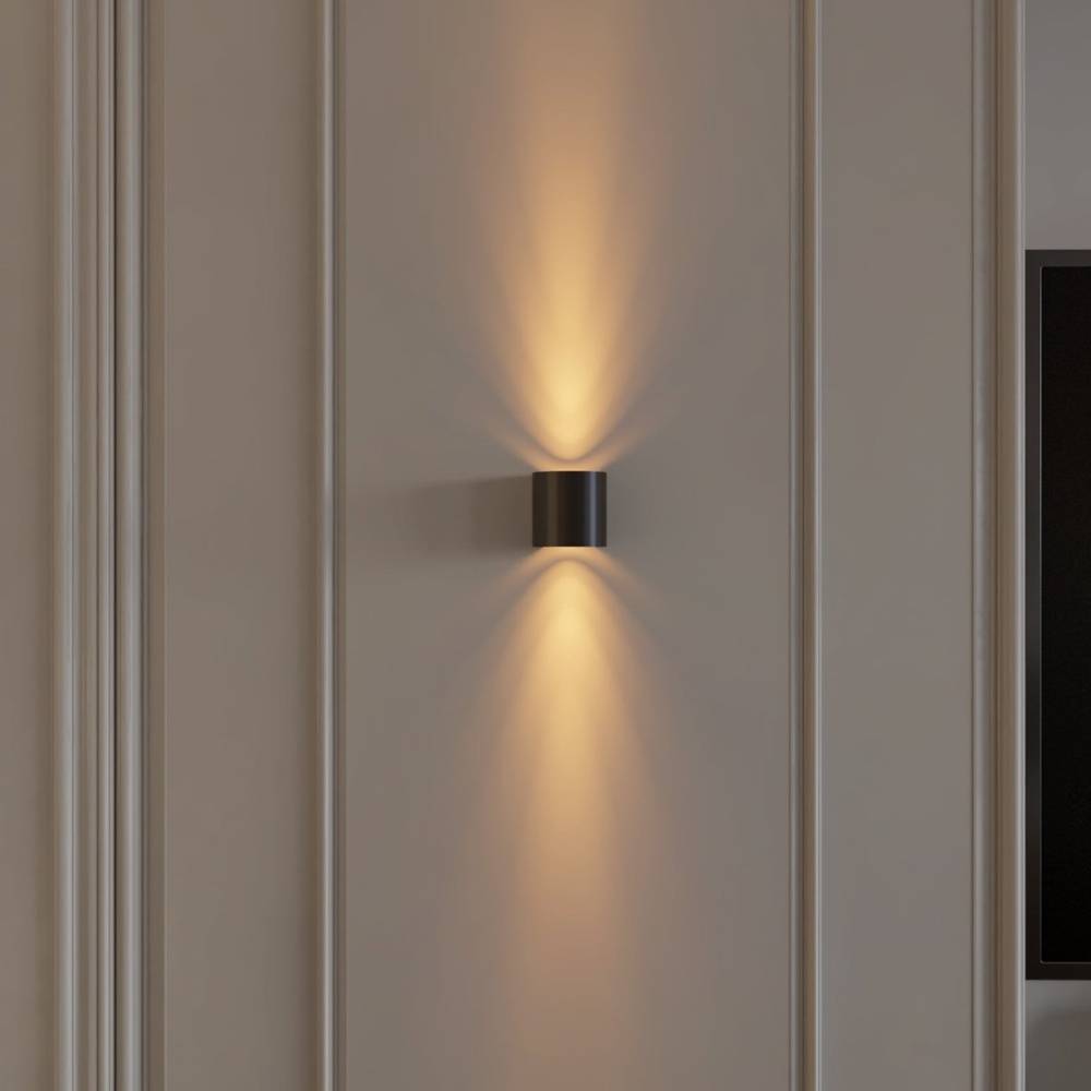 Modern Up Down Wall Sconce with Cube Shade