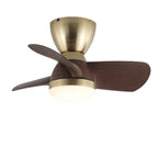Modern 3-Blade Wooden Ceiling Fan Light with Flush Mount