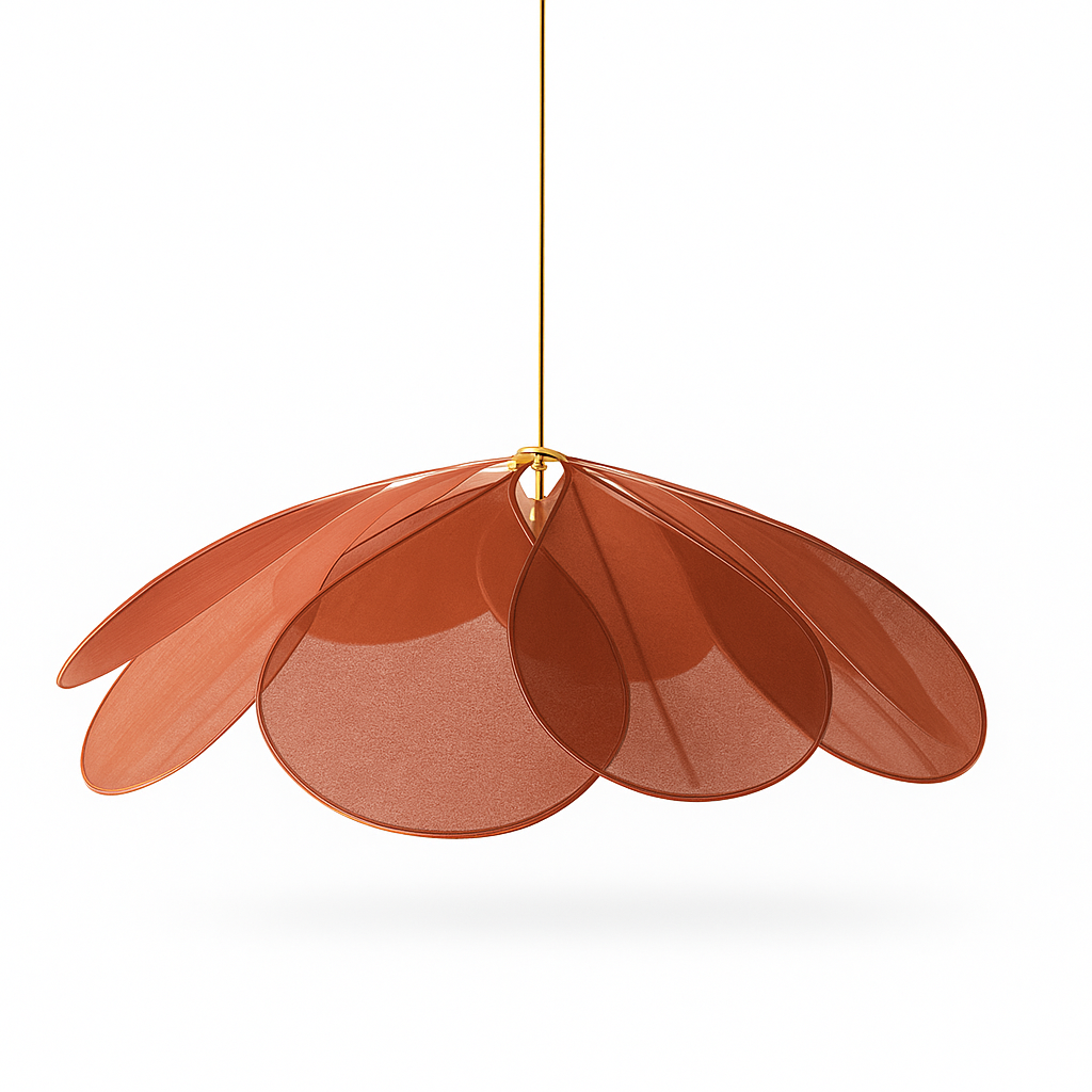 Flower Fabric Pendant Light with E27 Socket