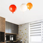 Balloon Flush Mount Ceiling Light with Glossy Acrylic Shade for Kids Room