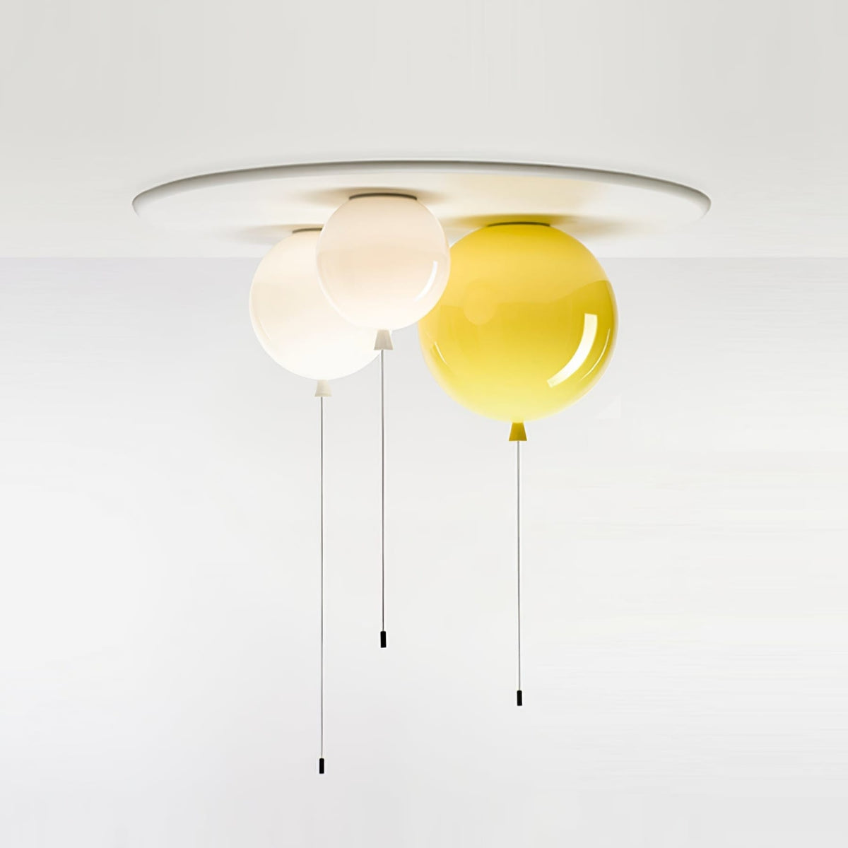 Balloon Flush Mount Ceiling Light with Glossy Acrylic Shade for Kids Room