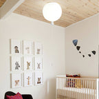 Balloon Flush Mount Ceiling Light with Glossy Acrylic Shade for Kids Room