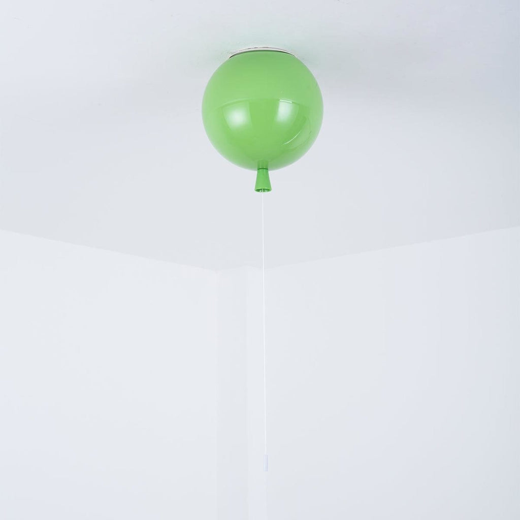 Balloon Flush Mount Ceiling Light with Glossy Acrylic Shade for Kids Room