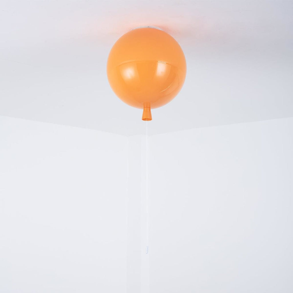 Balloon Flush Mount Ceiling Light with Glossy Acrylic Shade for Kids Room