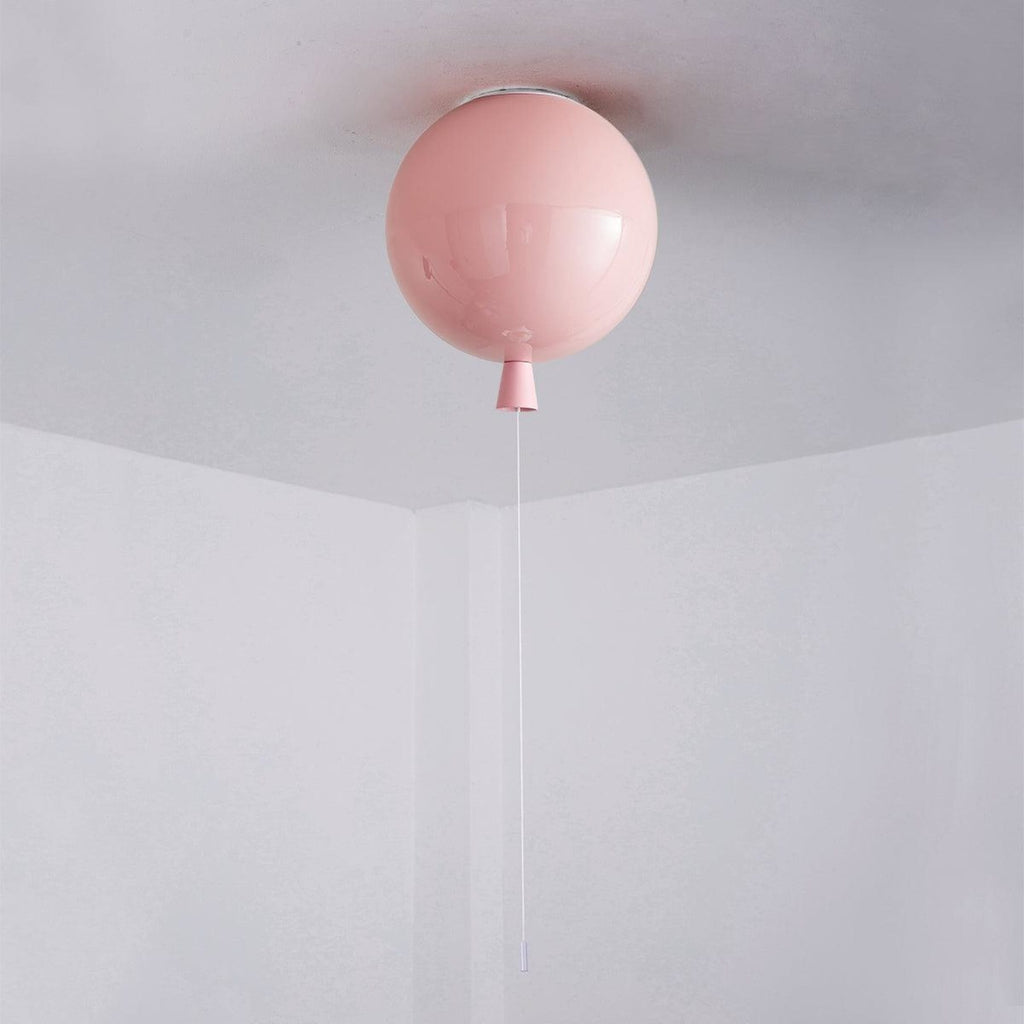 Balloon Flush Mount Ceiling Light with Glossy Acrylic Shade for Kids Room