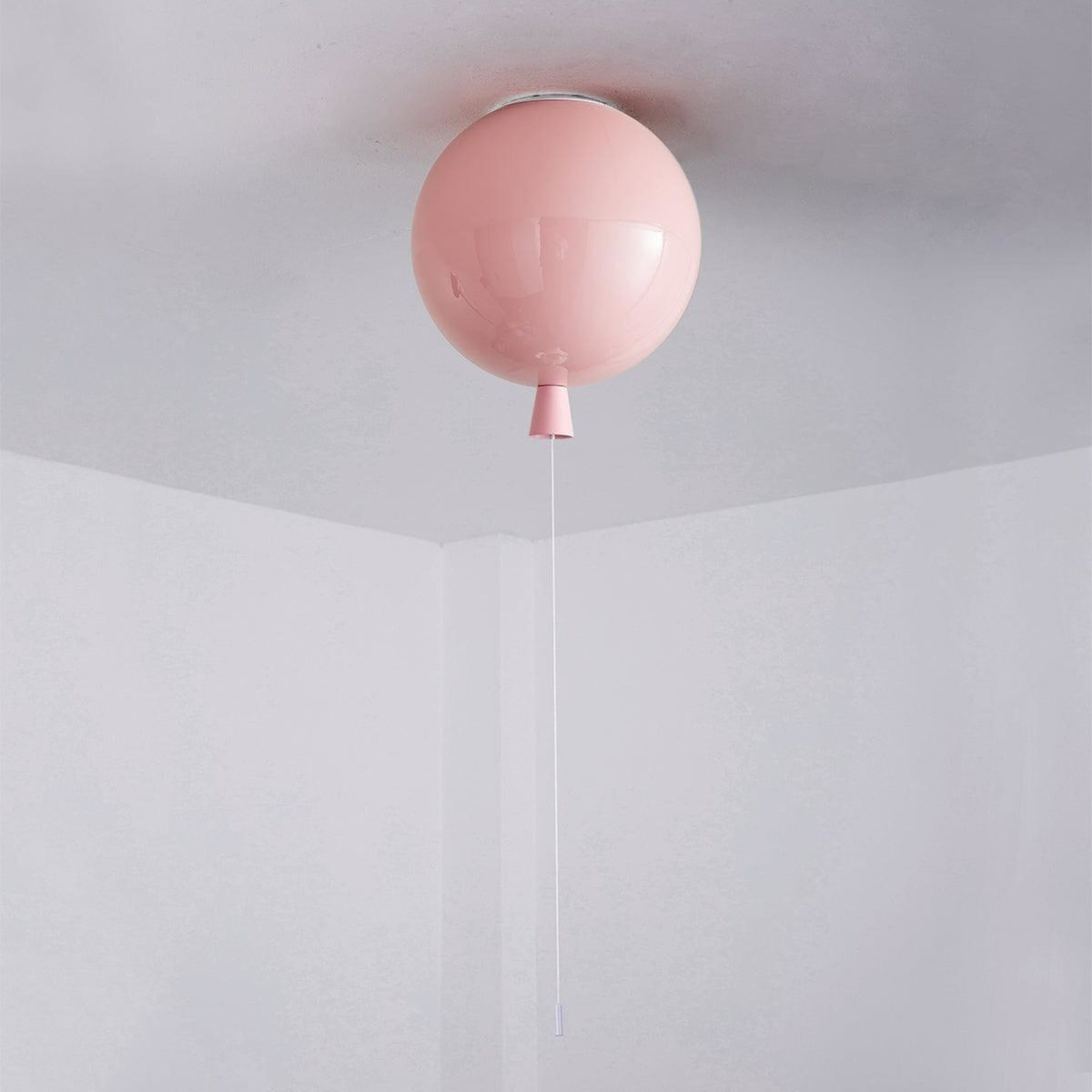 Balloon Flush Mount Ceiling Light with Glossy Acrylic Shade for Kids Room