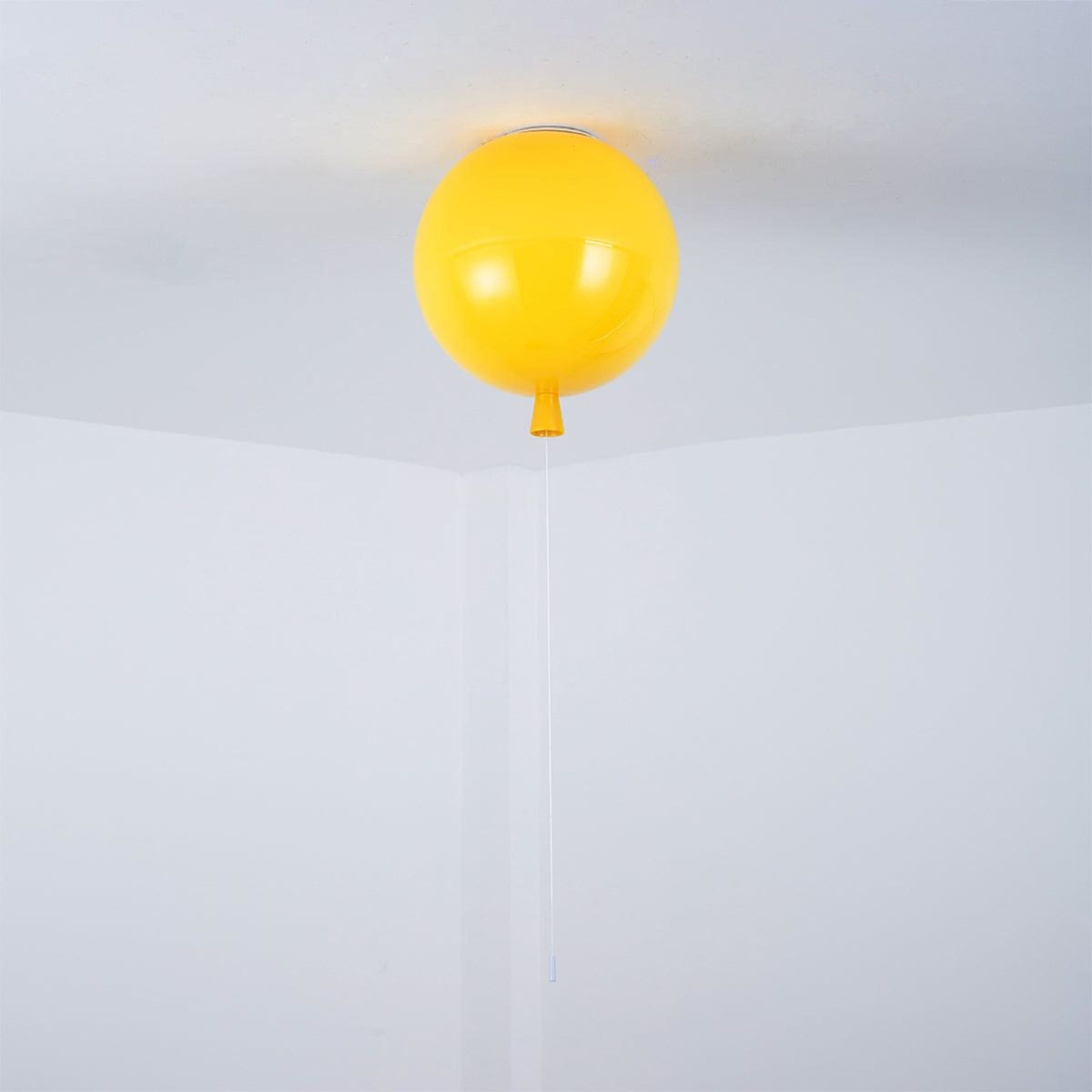 Balloon Flush Mount Ceiling Light with Glossy Acrylic Shade for Kids Room