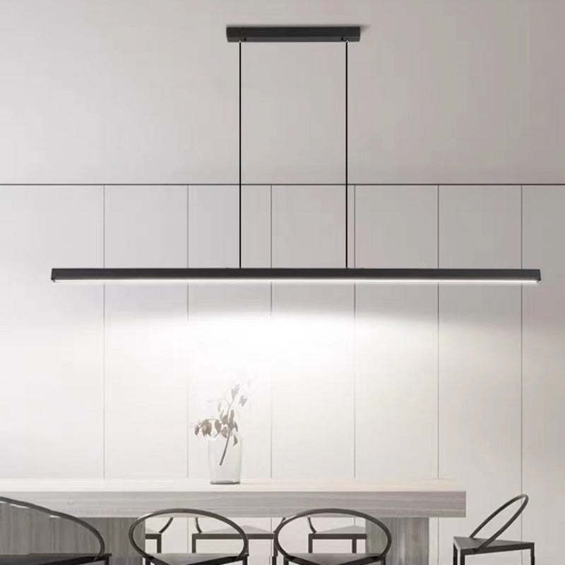 Modern Linear Pendant Light Bar with Integrated LED Light