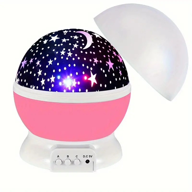 Star Projector Night Table Lamp with Rotating Dome