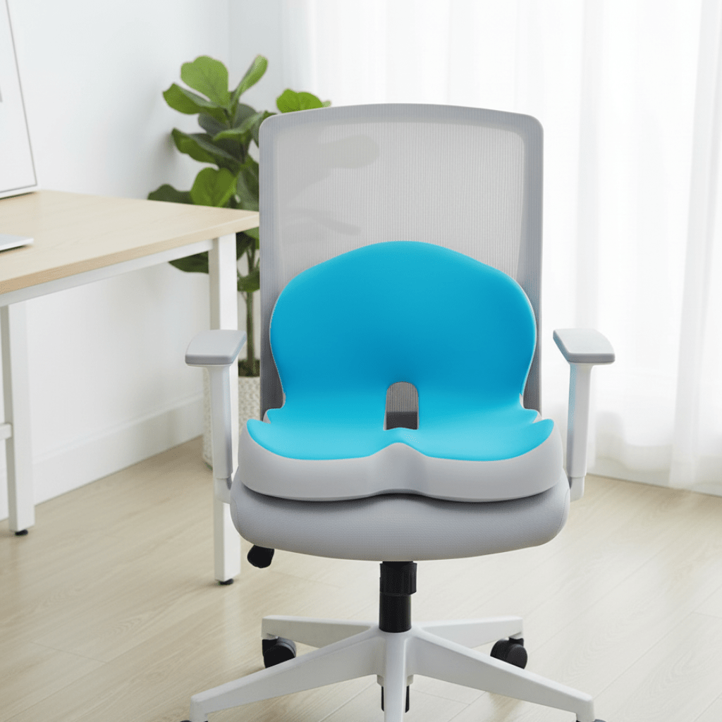 Memory Foam Seat Cushion with Back Support Ergonomic Chair Pad for Office Chair Car Seat and Home with Removable Washable Cover