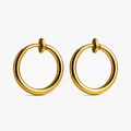 Retractable Clip-On Hoop Earrings for Unpierced Ears with Padded Clasp