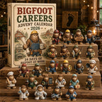 Bigfoot Advent Calendar with Collectible Sasquatch Figurines for Christmas