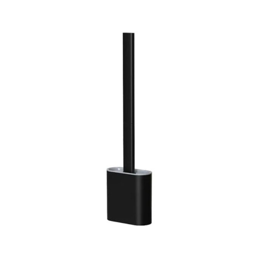 Silicone Toilet Brush and Holder Set Flexible Antibacterial Quick Drying Rust-Free Bathroom Cleaning Brush