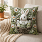 Vintage Botanical Print Throw Pillow Covers with Hidden Zipper | Set of Two