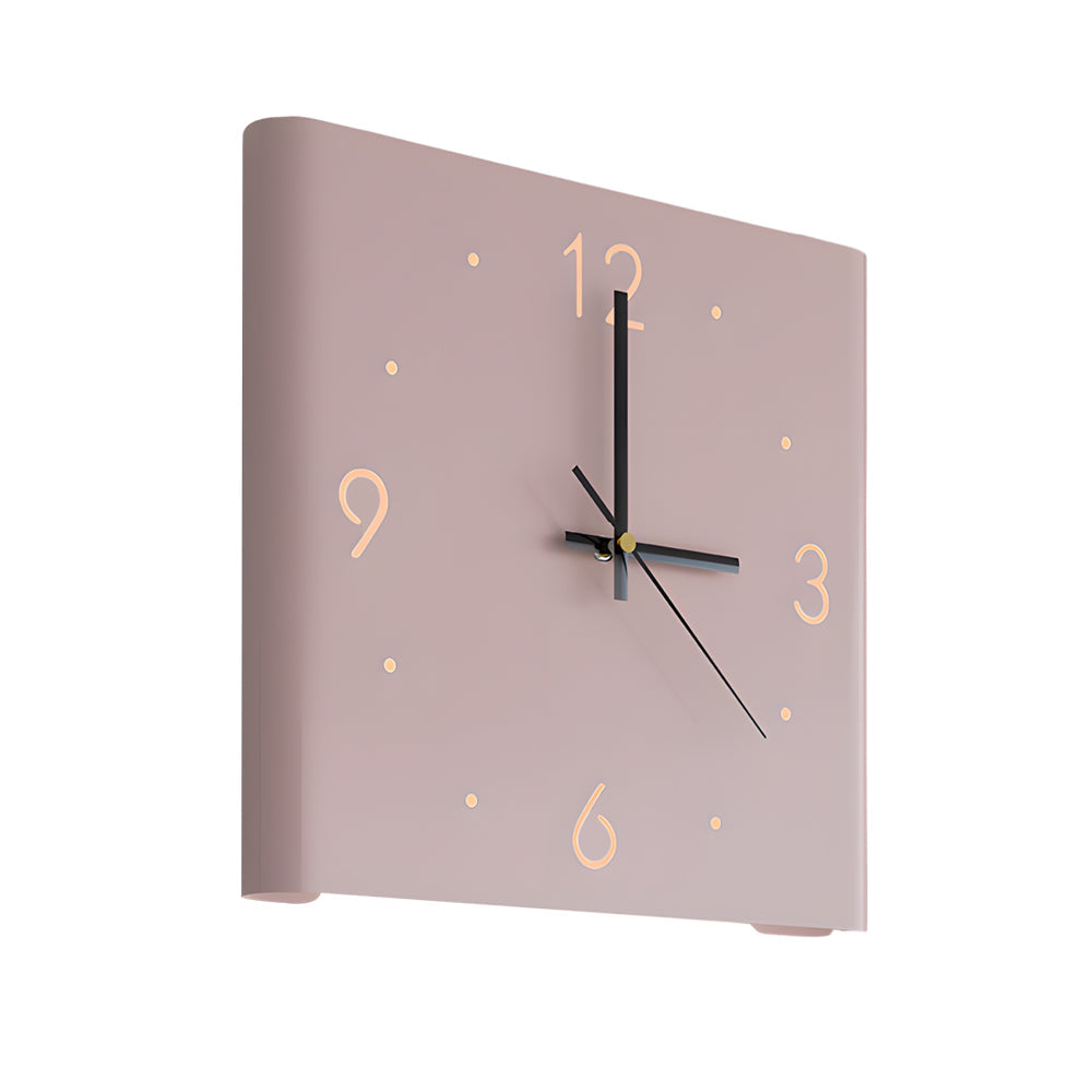 Corner Wall Clock Wall Sconce with Backlit LED Light