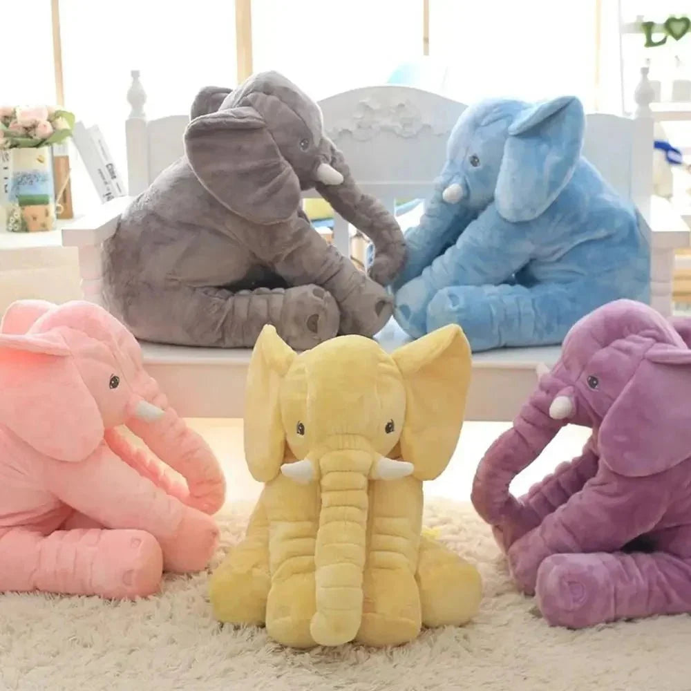 Stuffed Elephant Plush Toy Soft Cuddly Elephant Pillow Stuffed Animal for Kids Nursery and Bedroom Decor