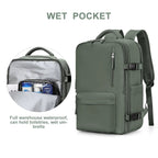 Large Travel Backpack for Women Waterproof Carry On Hiking Backpack with USB Charging Port Shoe Compartment and Wet Dry Pocket