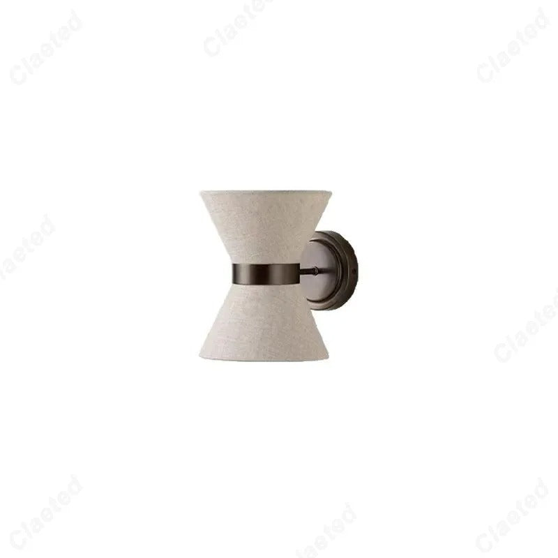 Modern Wrought Iron Wall Sconce With Fabric Shade — Harbor Light Co.