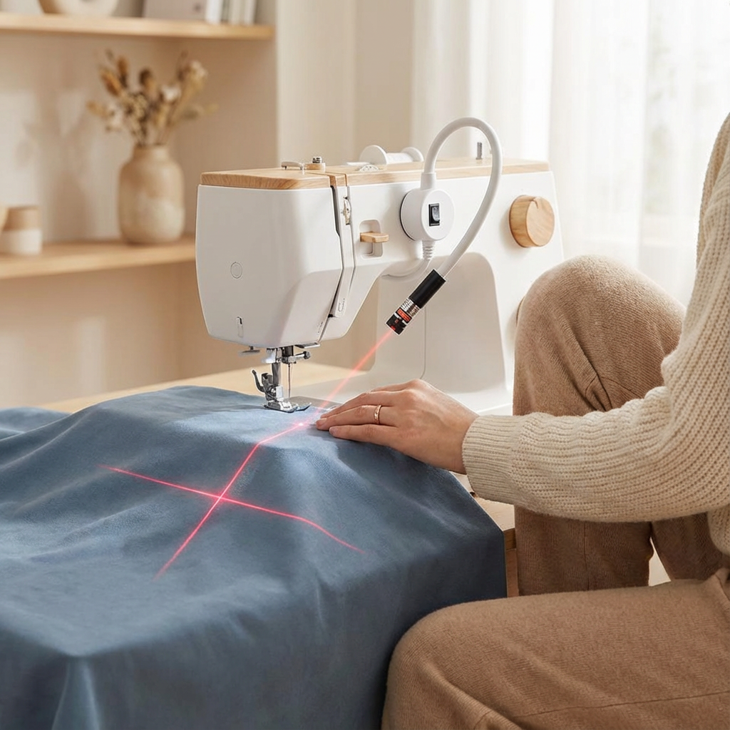 Magnetic Laser Guide Light for Sewing Machines with Flexible Arm and USB Power