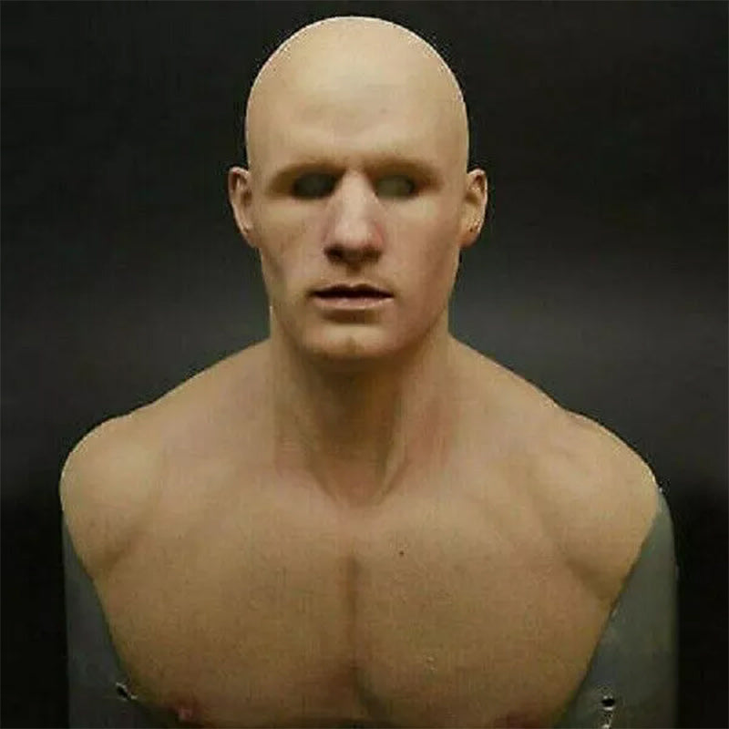 Realistic Latex Mask Full Head Halloween Costume Mask for Adults with Lifelike Detail for Cosplay Masquerade and Themed Parties
