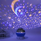 Star Projector Night Table Lamp with Rotating Dome