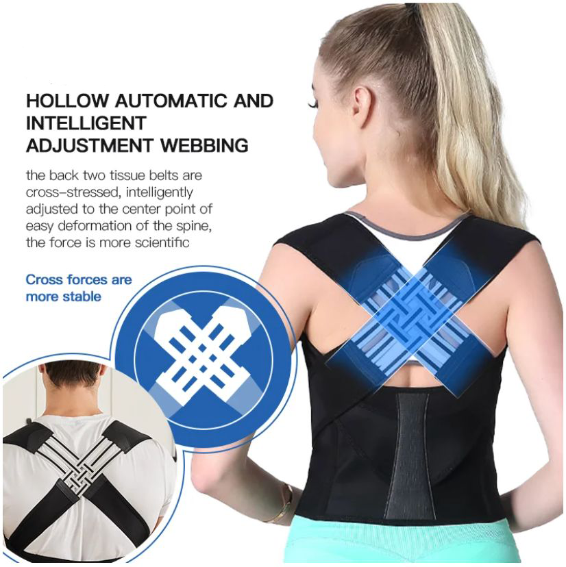 Posture Corrector Back Brace Adjustable Shoulder and Upper Back Support Strap for Men and Women