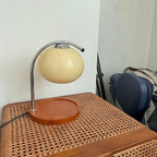 Candle Warmer Lamp with Glass Dome Shade and Wooden Tray Base
