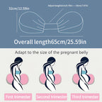 Adjustable Pregnancy Pillow Ergonomic Maternity Wedge Pillow for Belly Back and Hip Support with Strap and Washable Cover
