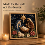Christian Fabric Poke Art Kit with Pre-Punched Board and Wooden Tool