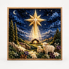 Christian Fabric Poke Art Kit with Pre-Punched Board and Wooden Tool