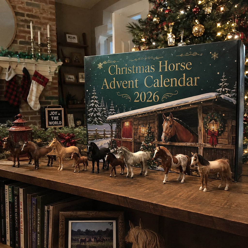 Christmas Horse Advent Calendar with Collectible Horse Figurines for Kids