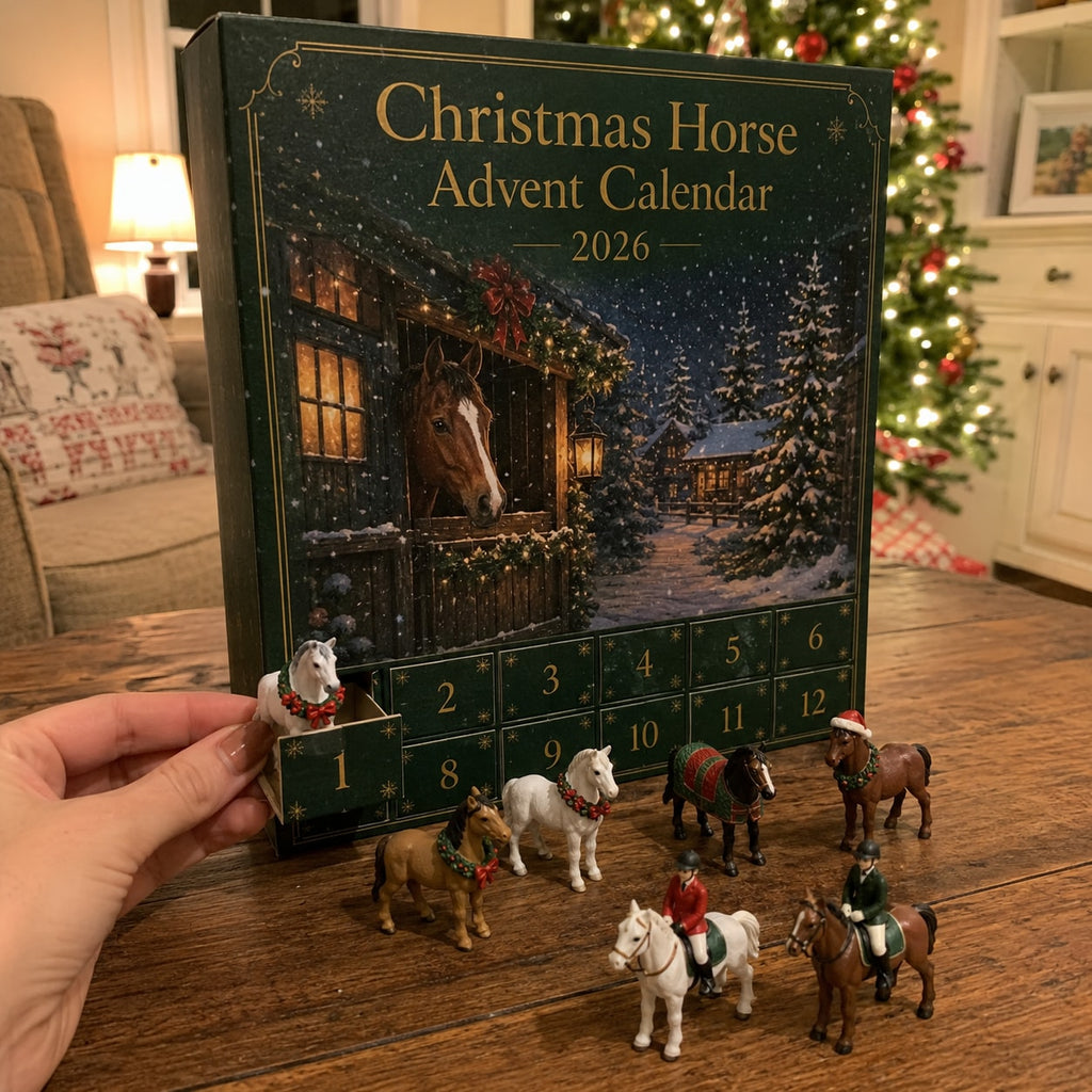 Christmas Horse Advent Calendar with Collectible Horse Figurines for Kids