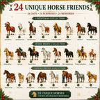 Christmas Horse Advent Calendar with Collectible Horse Figurines for Kids