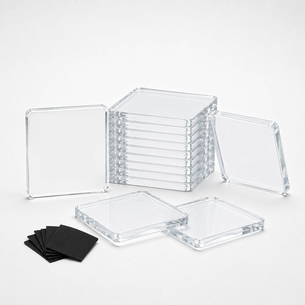 Clear Acrylic Photo Fridge Magnets for Kids Drawings and Artwork
