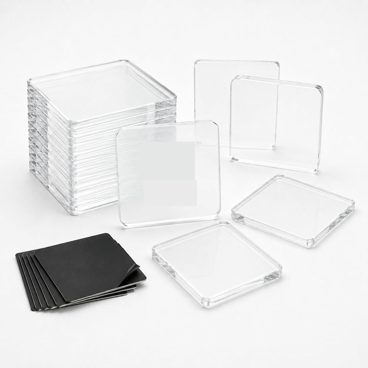 Clear Acrylic Photo Fridge Magnets for Kids Drawings and Artwork