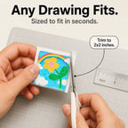 Clear Acrylic Photo Fridge Magnets for Kids Drawings and Artwork