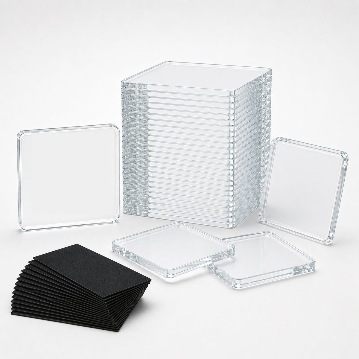 Clear Acrylic Photo Fridge Magnets for Kids Drawings and Artwork