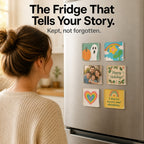 Clear Acrylic Photo Fridge Magnets for Kids Drawings and Artwork