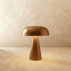 Modern Metal Mushroom Table Lamp with Dome Shade