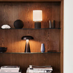 Modern Metal Mushroom Table Lamp with Dome Shade