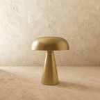 Modern Metal Mushroom Table Lamp with Dome Shade