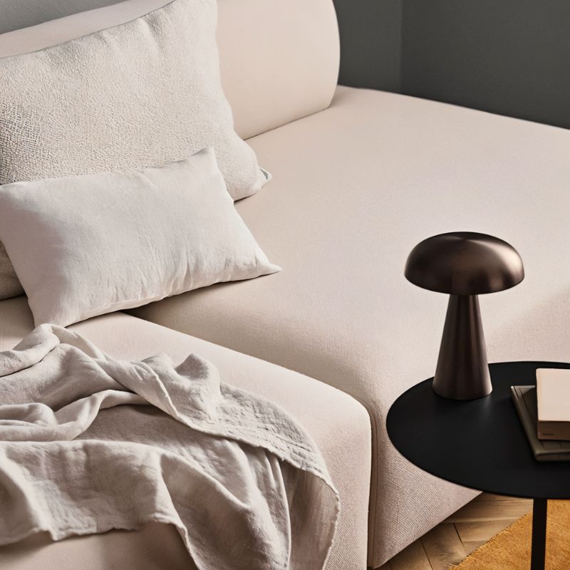 Modern Metal Mushroom Table Lamp with Dome Shade