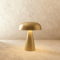Modern Metal Mushroom Table Lamp with Dome Shade