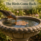 Copper Bird Bath Disc Decorative Flower Insert for Birdbaths and Fountains