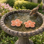 Copper Bird Bath Disc Decorative Flower Insert for Birdbaths and Fountains