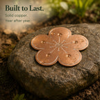 Copper Bird Bath Disc Decorative Flower Insert for Birdbaths and Fountains