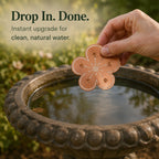 Copper Bird Bath Disc Decorative Flower Insert for Birdbaths and Fountains