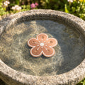 Copper Bird Bath Disc Decorative Flower Insert for Birdbaths and Fountains