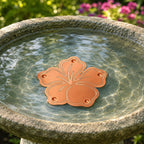 Copper Bird Bath Disc Decorative Flower Insert for Birdbaths and Fountains