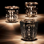 Cordless Crystal Table Lamp with Faceted Prism Shade and USB Charging